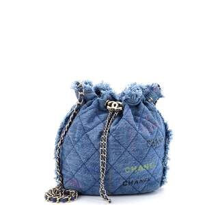 Chanel Denim Mood Chain Bucket Bag Logo #227594C46B